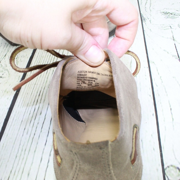 Sebago Tan Brown Suede Heeled Ashton Ankle Boots 9 - Picture 7 of 8